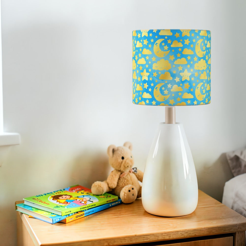 Gold Moon and Stars lampshade