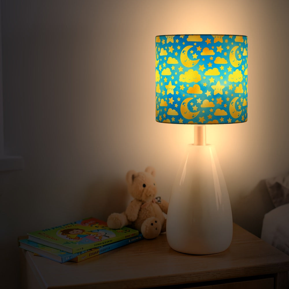 Gold Moon and Stars lampshade