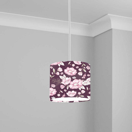 Pink Floral Blossom Ceiling Lampshade Lightshade for Room - 20cm x 18.5cm