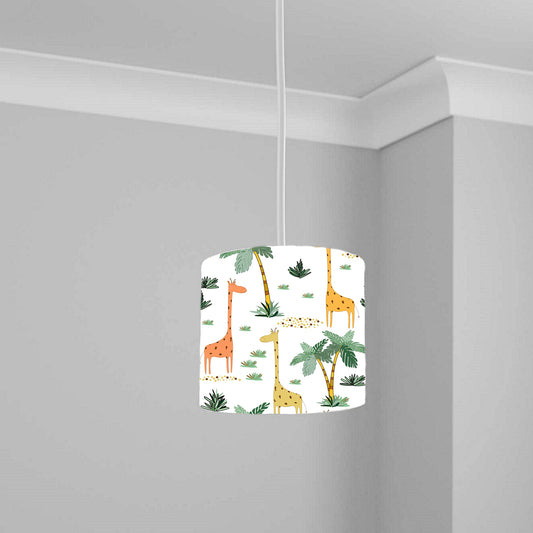 Giraffe Jungle Safari Ceiling Lampshade Lightshade for Nursery - 20cm x 18.5cm