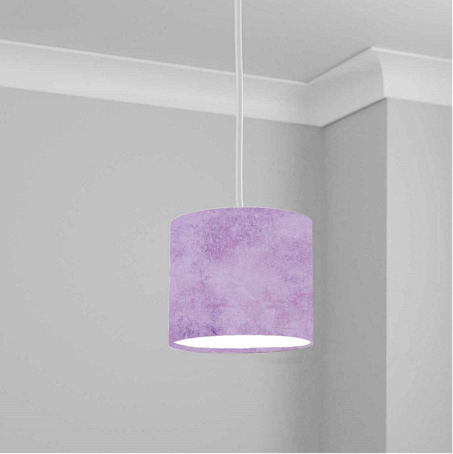 Soft Purple Textured Pattern Ceiling Lampshade Lightshade for Room - 20cm x 18.5cm