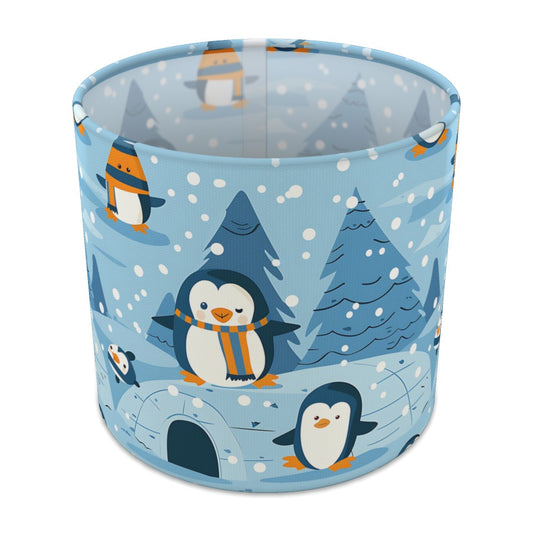 Penguins Igloo Snowy Trees lampshade - 20cm Table