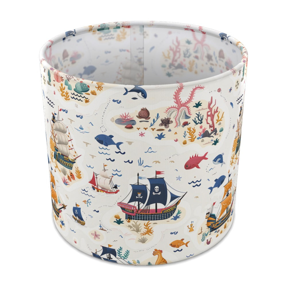 Colourful Ships and Sea Life lampshade - 20cm Table