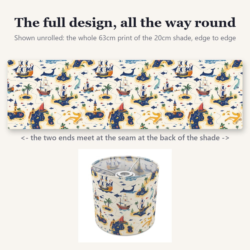 Sailing Ships and Whales lampshade