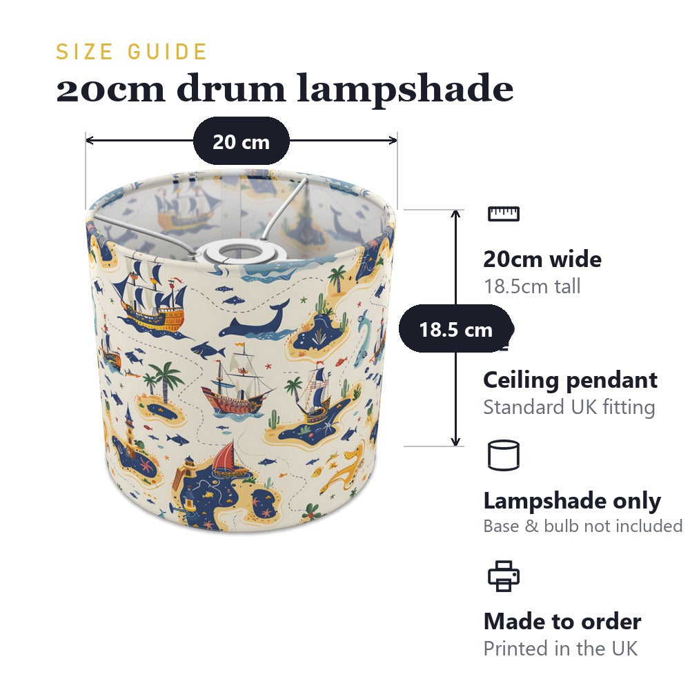Sailing Ships and Whales lampshade