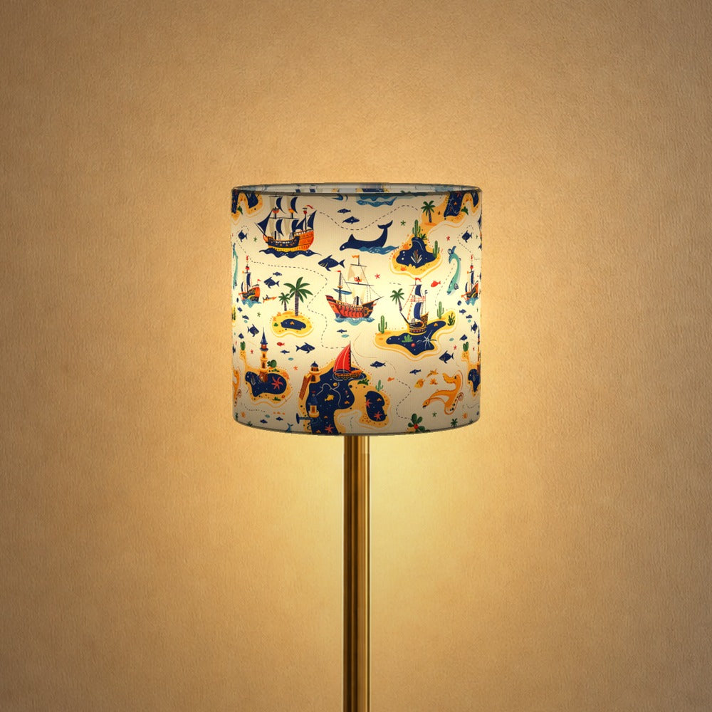 Sailing Ships and Whales lampshade