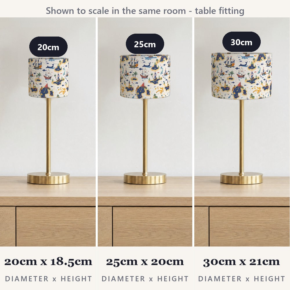 Sailing Ships and Whales lampshade