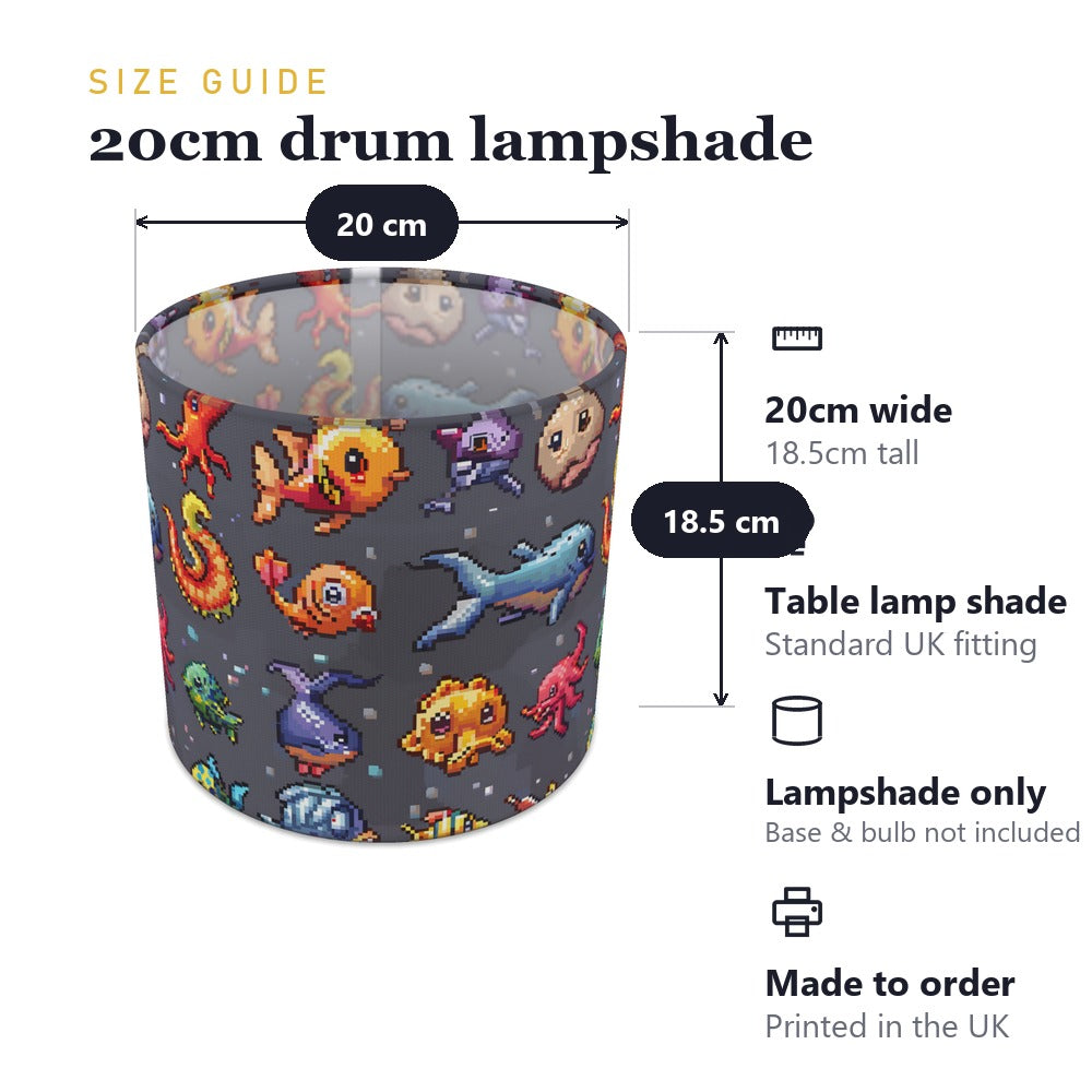Colourful Sea Creatures lampshade