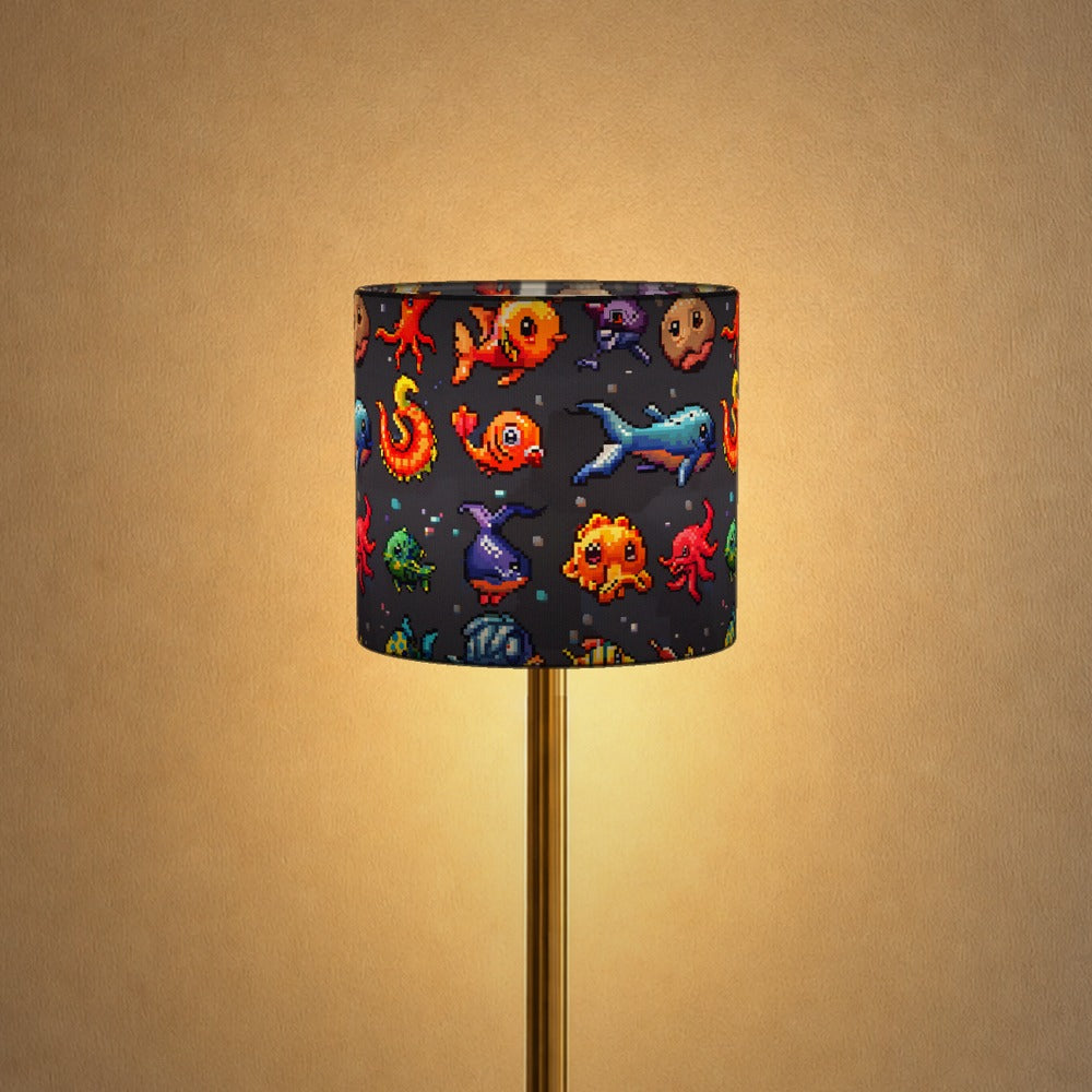 Colourful Sea Creatures lampshade