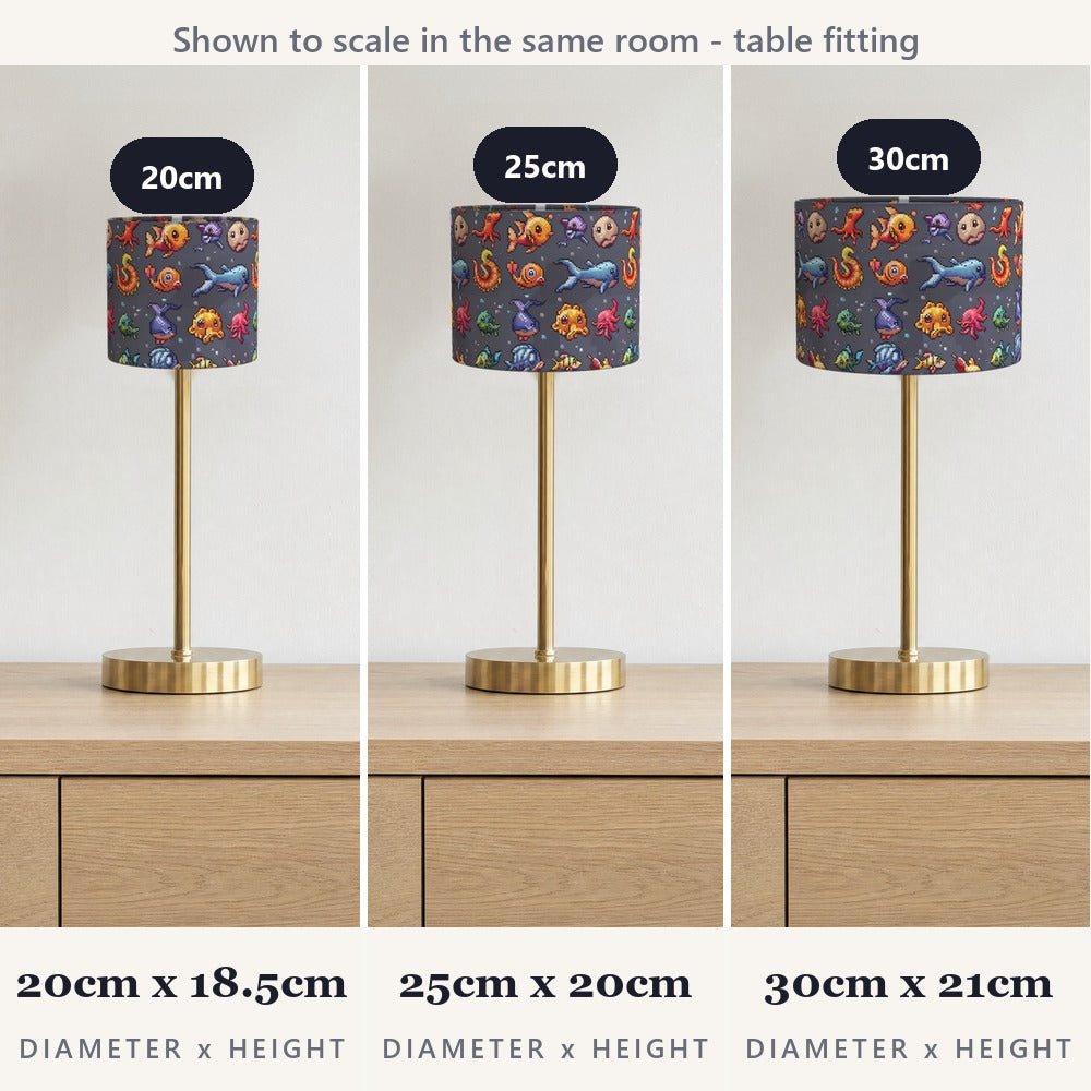 Colourful Sea Creatures lampshade