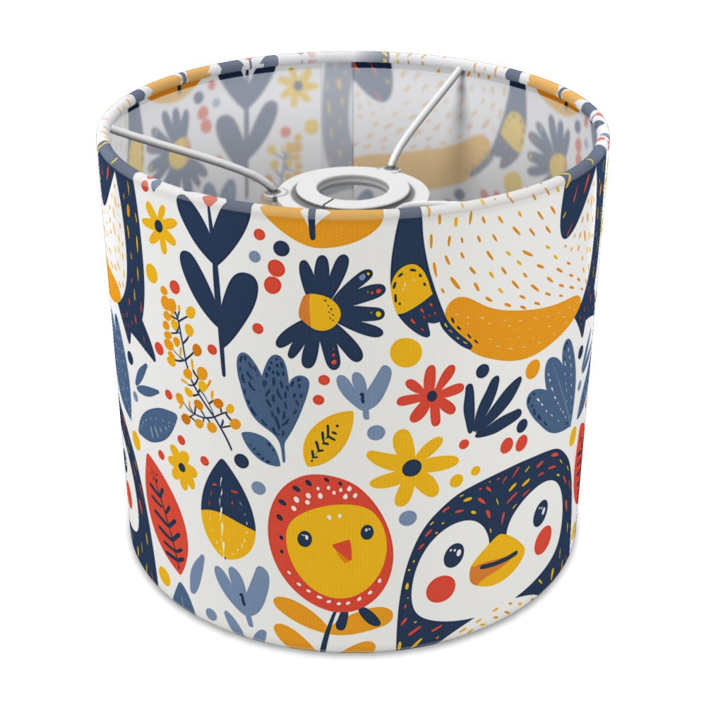 Playful Penguins and Flowers lampshade - 20cm Ceiling
