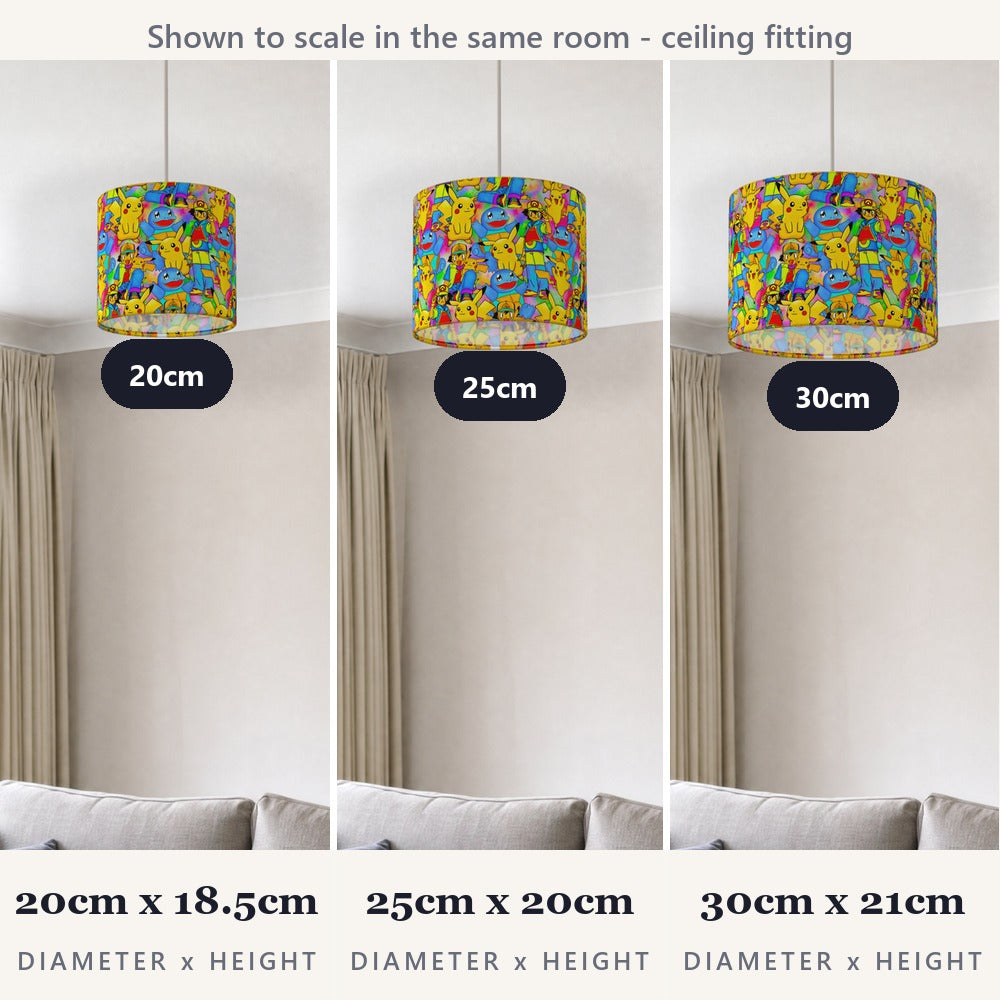 Bright Pok Mon Characters Pattern lampshade