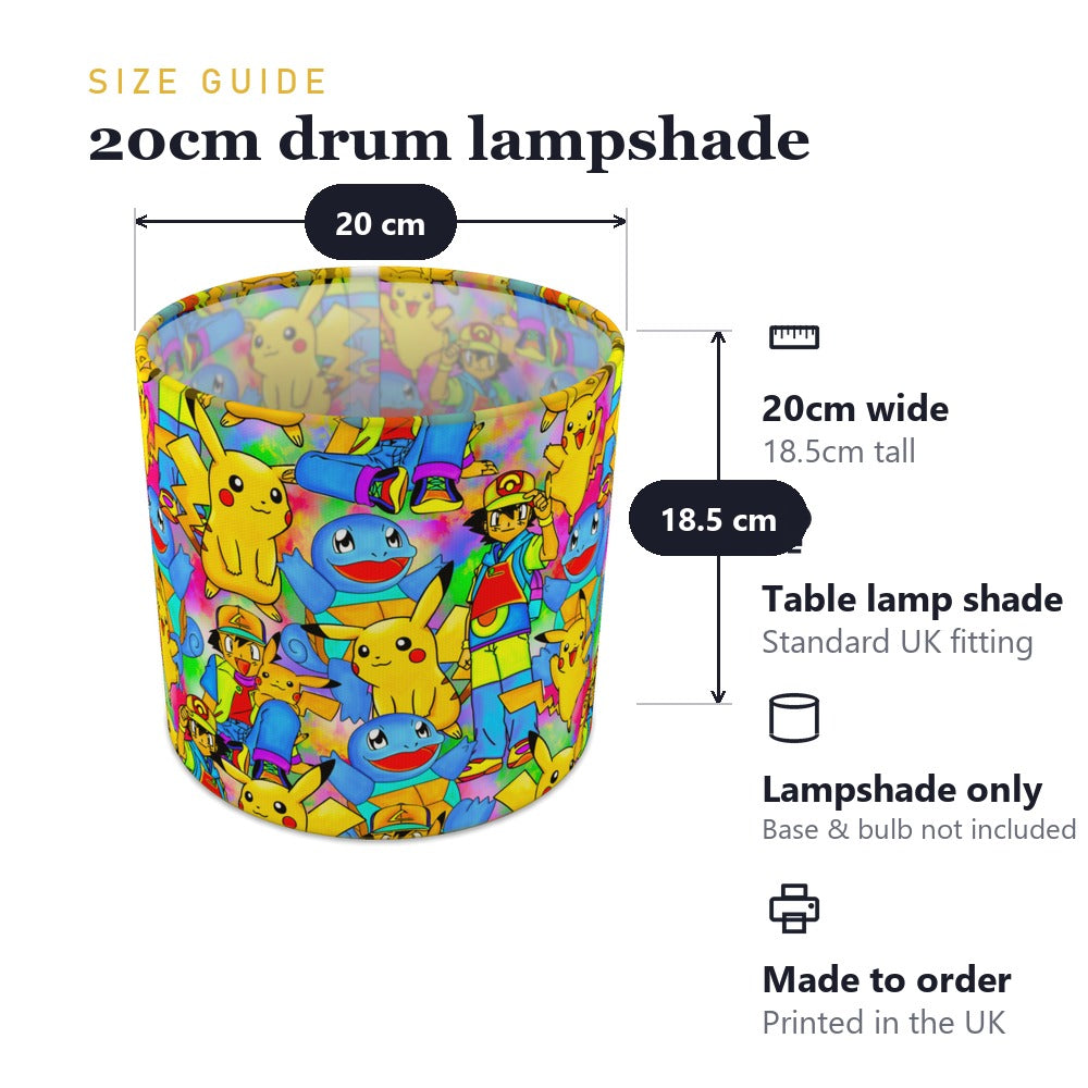 Bright Pok Mon Characters Pattern lampshade