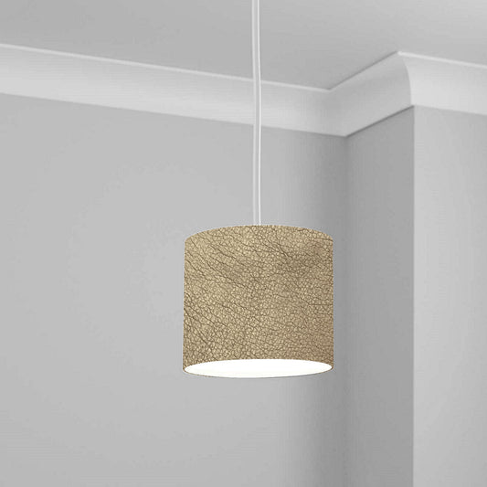 Light Brown Leather Texture Ceiling Lampshade Lightshade for Room - 20cm x 18.5cm