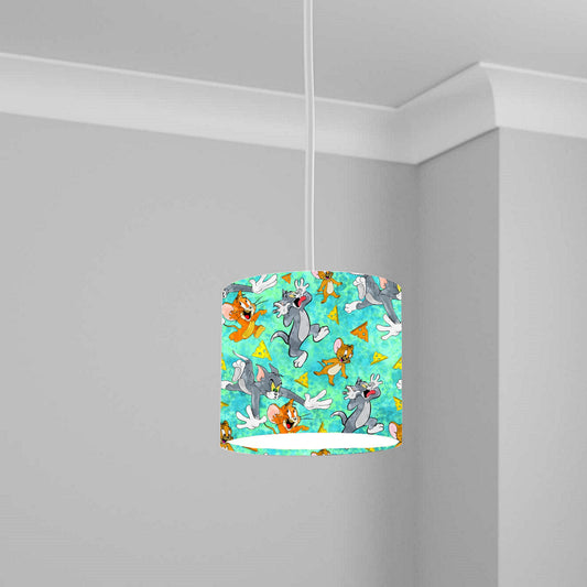 Cartoon Cat and Mouse Ceiling Lampshade Lightshade for Kids Room - 20cm x 18.5cm