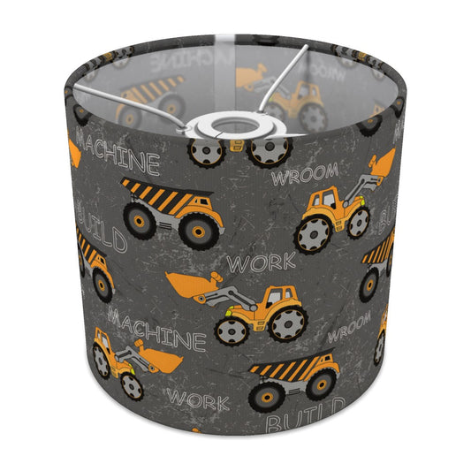 Construction Trucks Grey lampshade - 20cm Ceiling