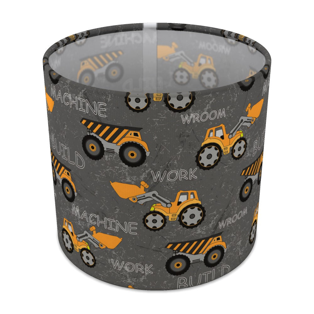Construction Trucks Grey lampshade - 20cm Table