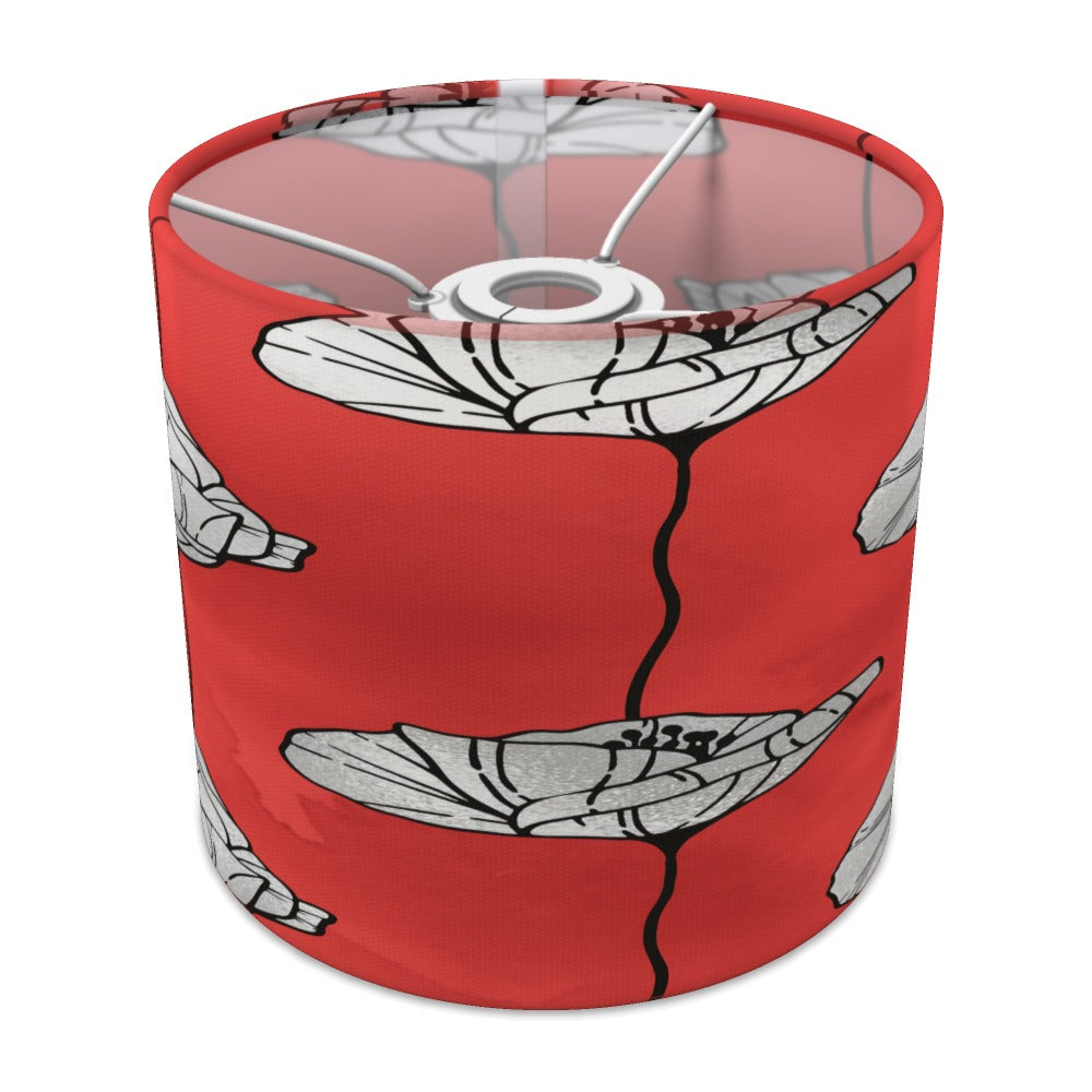 Red Poppy Floral Pattern lampshade - 20cm Ceiling