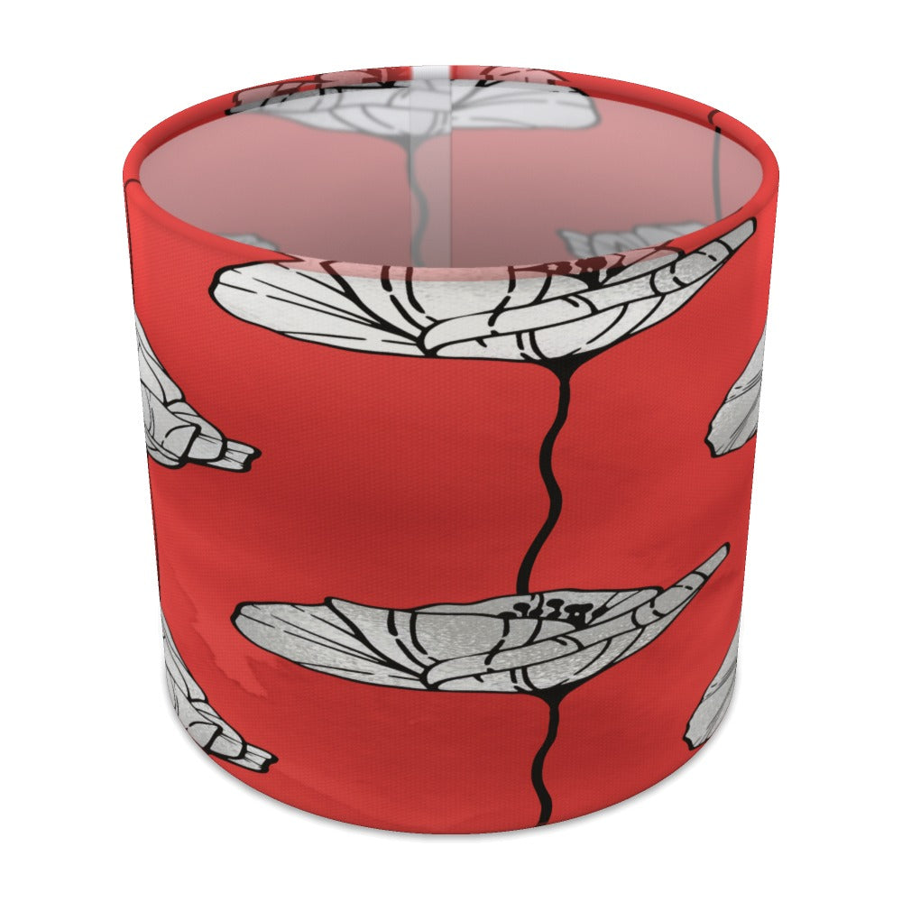 Red Poppy Floral Pattern lampshade - 20cm Table