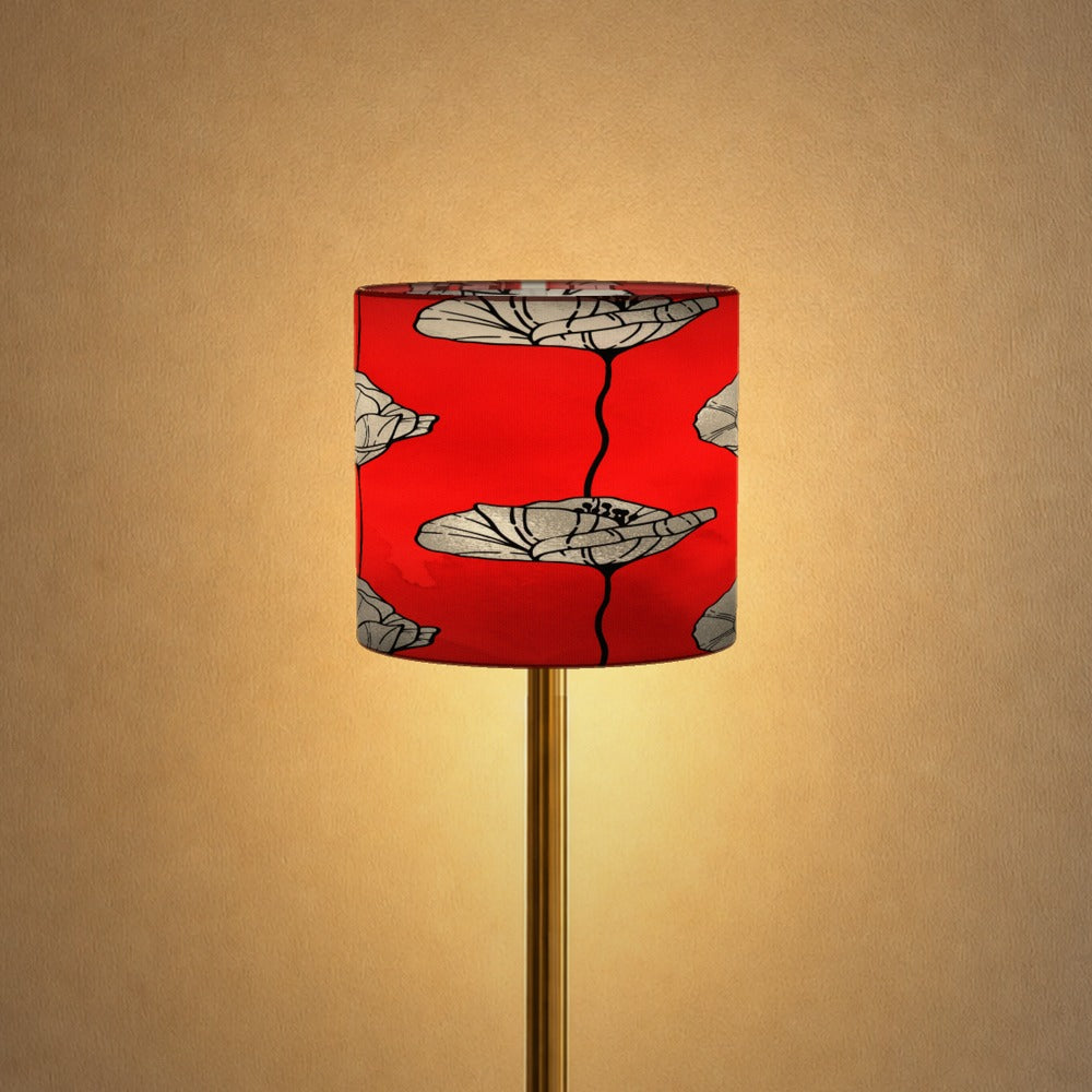 Red Poppy Floral Pattern lampshade