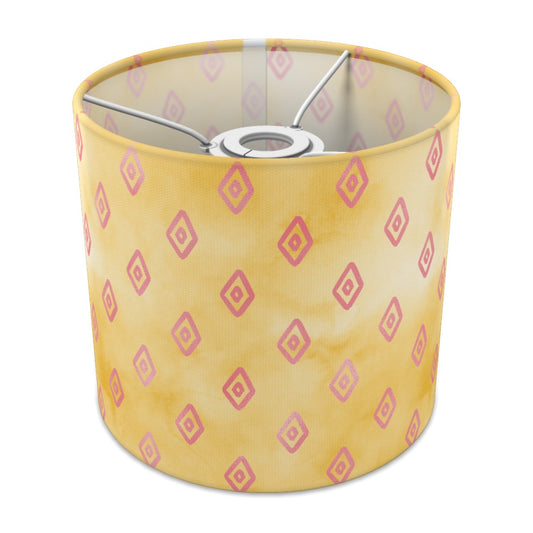 Geometric Red and Yellow Pattern lampshade - 20cm Ceiling