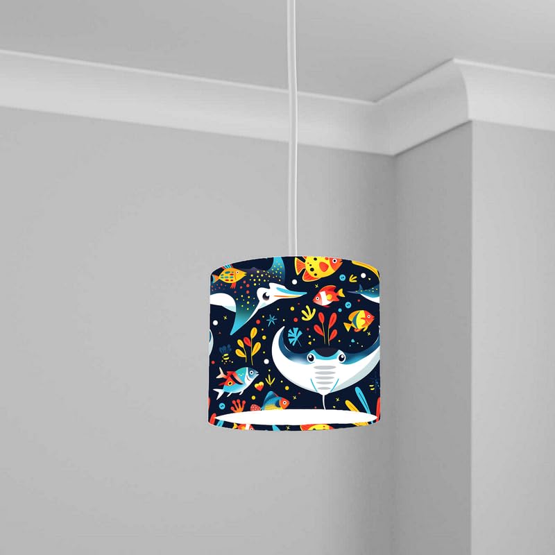 Aquatic Lampshade Kids Bedroom LightShade ver49 20CM X 18.5CM