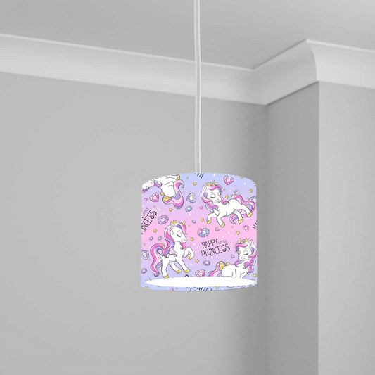 Pink Unicorn Princess Ceiling Lampshade Lightshade for Nursery - 20cm x 18.5cm