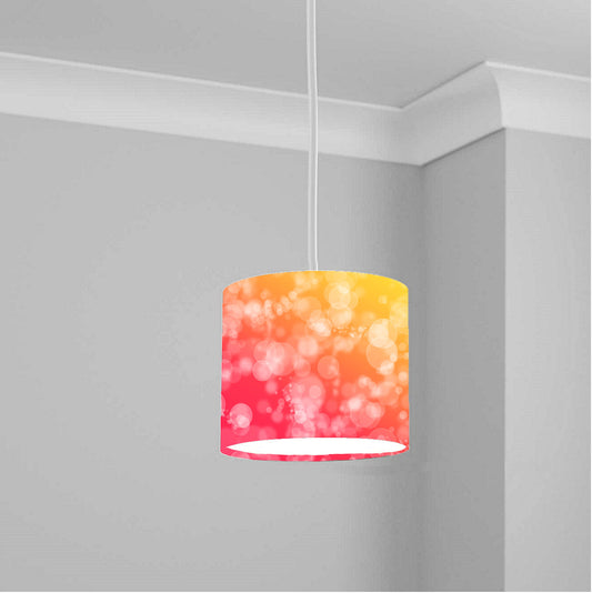 Vibrant Red Orange Bubble Pattern Ceiling Lampshade Lightshade for Room - 20cm x 18.5cm