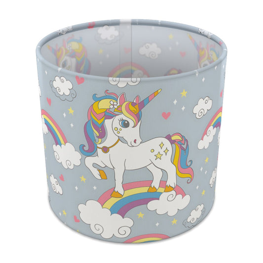 Enchanting Unicorn on Rainbow lampshade - 20cm Table