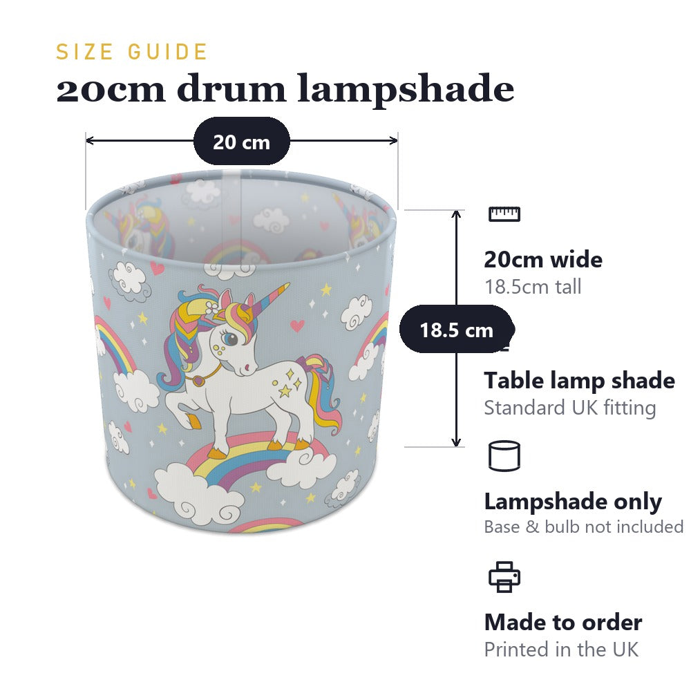 Enchanting Unicorn on Rainbow lampshade