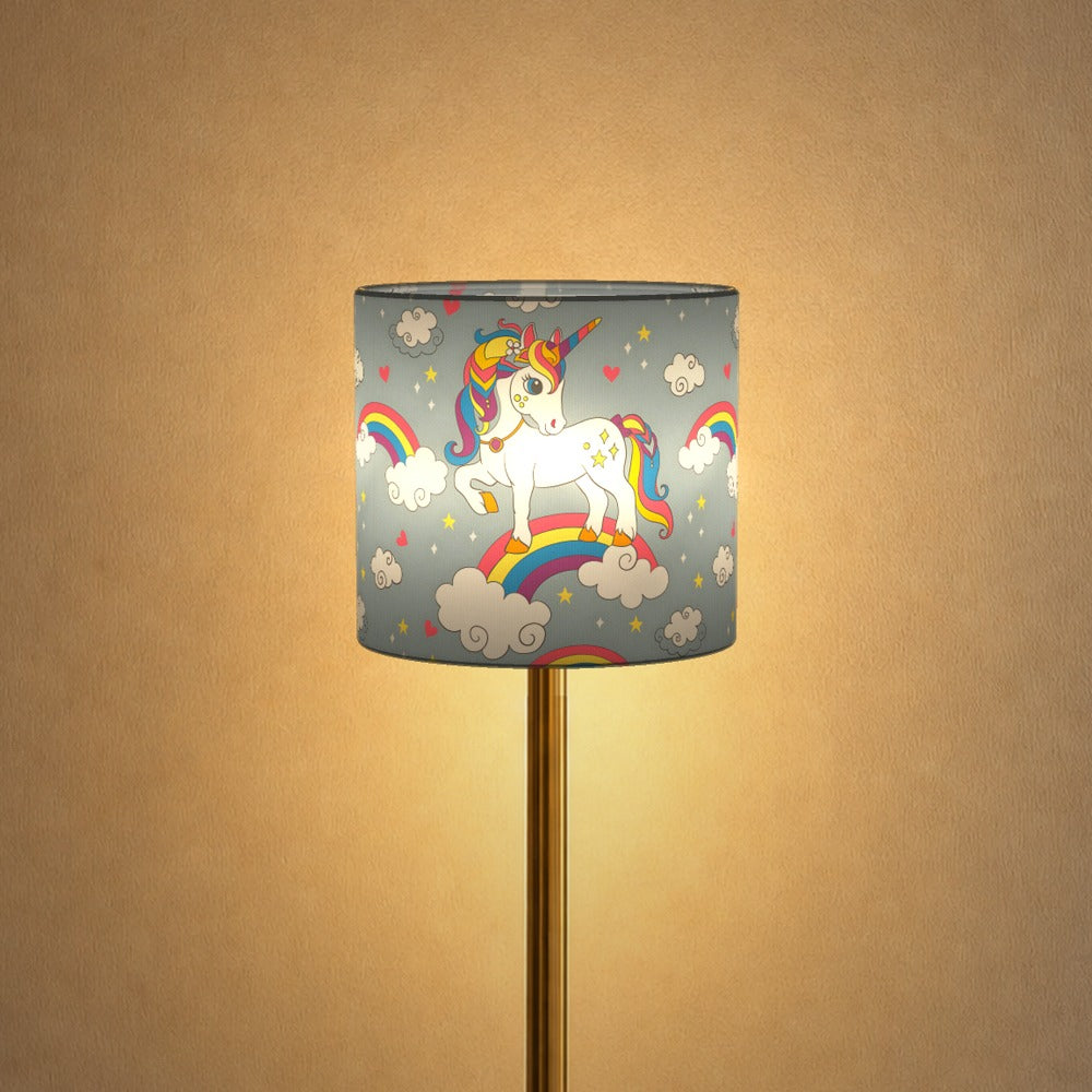 Enchanting Unicorn on Rainbow lampshade