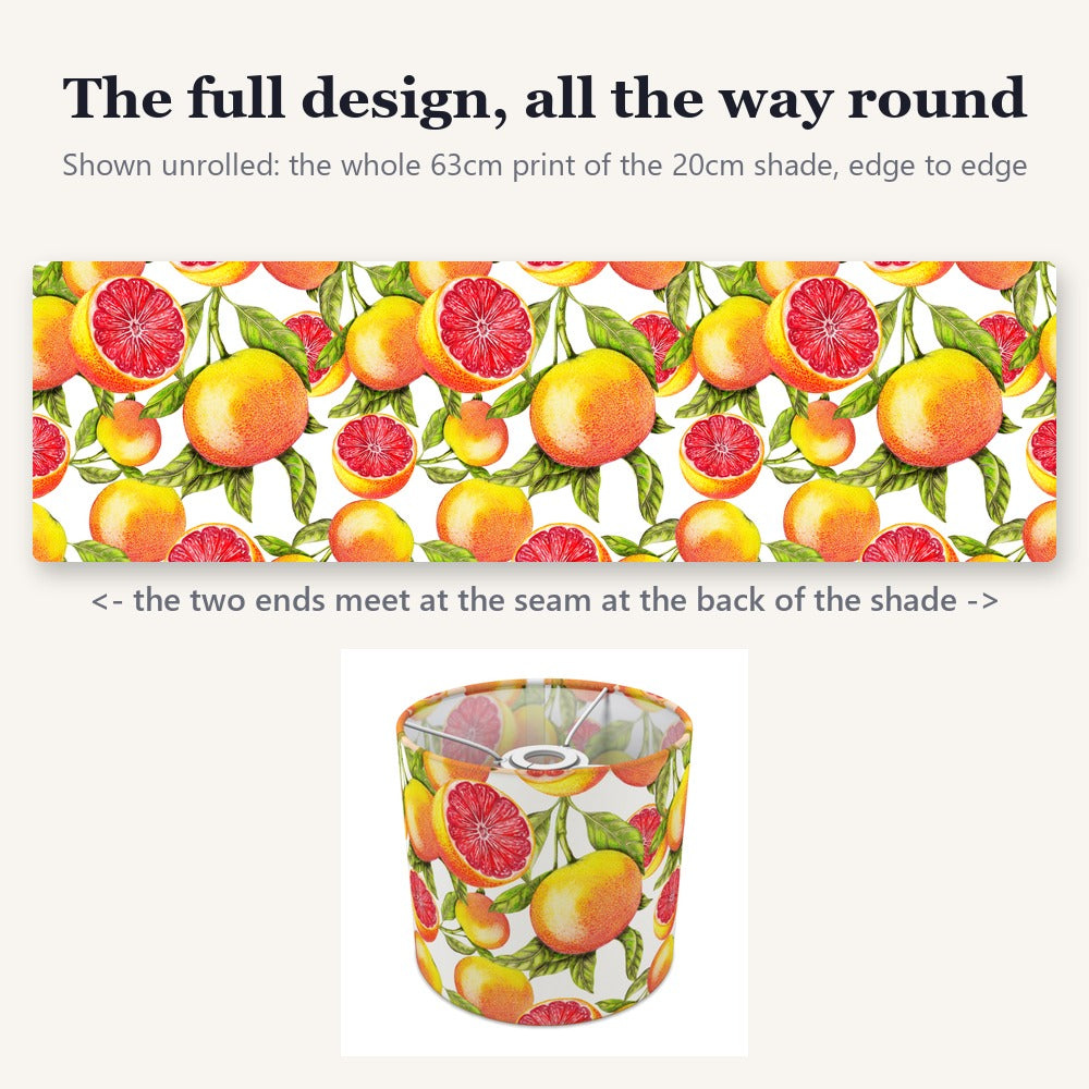 Vibrant Citrus Fruit lampshade
