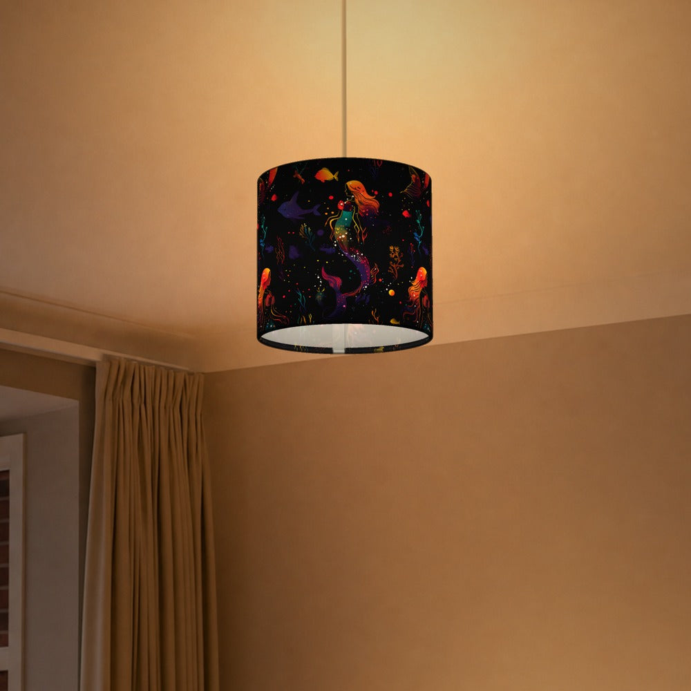 Colourful Mermaids and Fish lampshade
