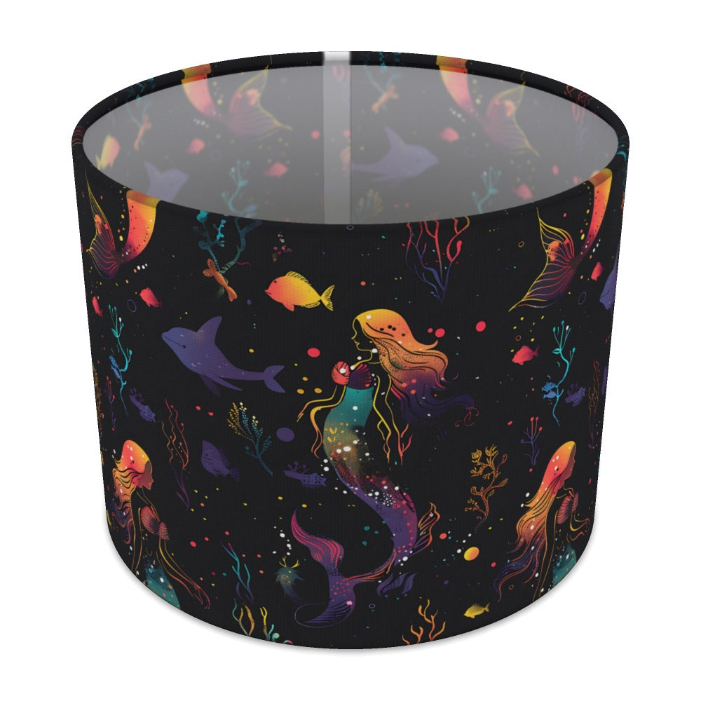 Colourful Mermaids and Fish lampshade - 25cm Table