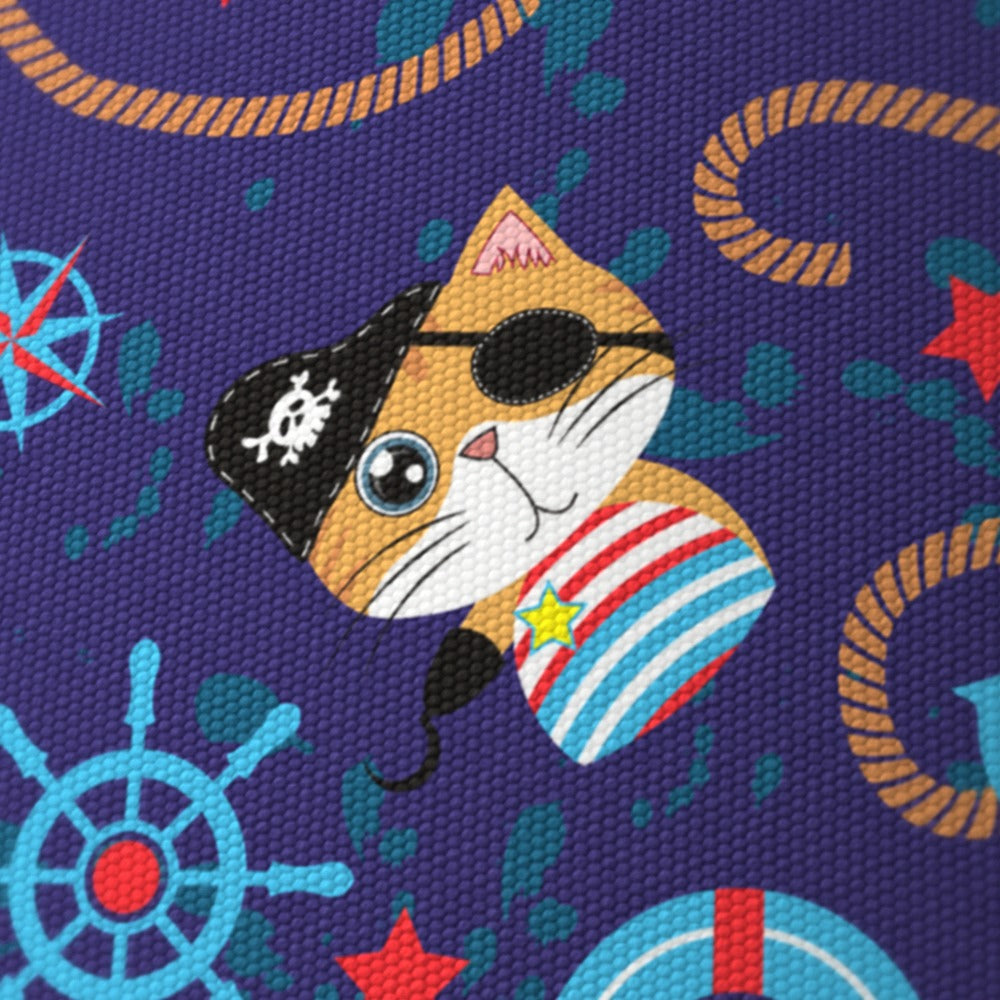 Nautical Pirate Cat Design lampshade