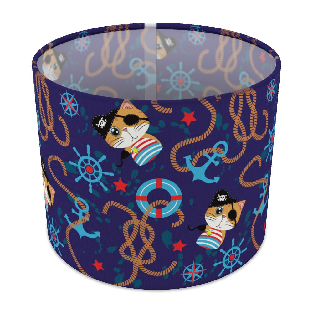 Nautical Pirate Cat Design lampshade - 25cm Table