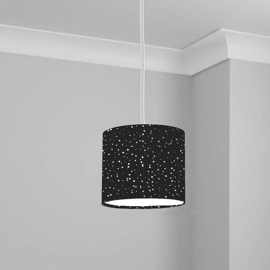 Black and White Starry Night Pattern Ceiling Lampshade Lightshade for Room - 20cm x 18.5cm