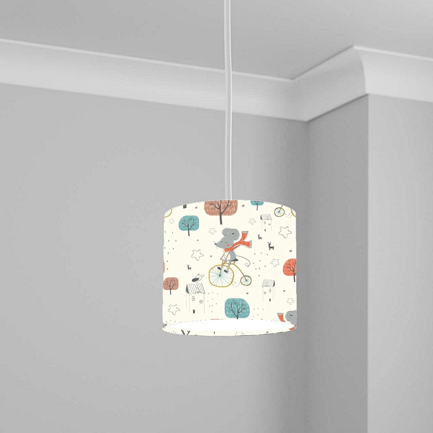 Cute Funny Dogs Baby Boys Nursery lampshade lightshade Printed Light Shade 20CMX18.5CM