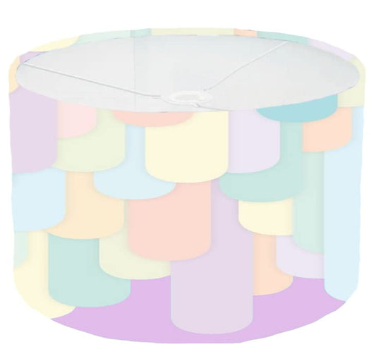 Pastel Scallop Pattern Ceiling Lampshade Lightshade for Room - 20cm x 18.5cm