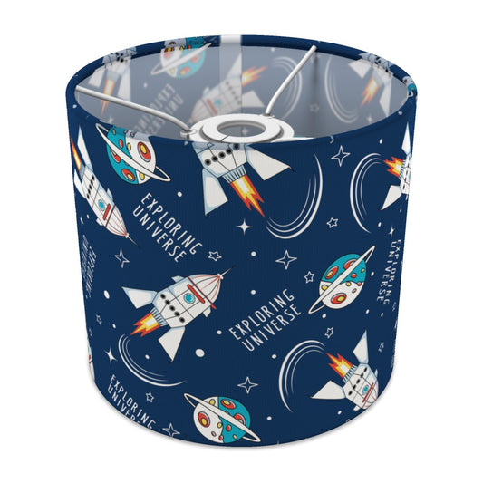 Blue Space Rocket Galaxy lampshade - 20cm Ceiling