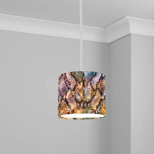 Colorful Snake Skin Animal Print Ceiling Lampshade Lightshade for Nursery - 20cm x 18.5cm