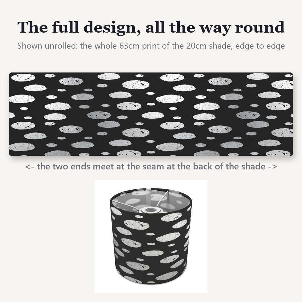 Silver Polkadot Pattern lampshade