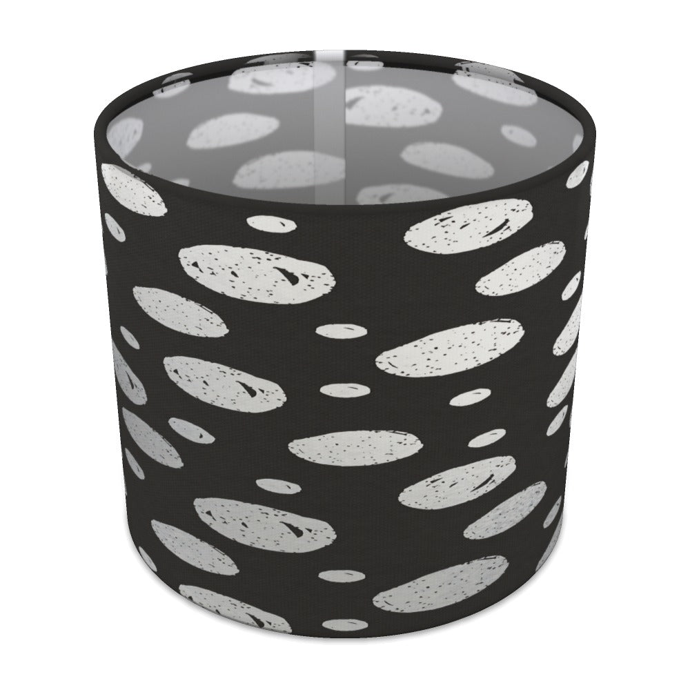 Silver Polkadot Pattern lampshade - 20cm Table