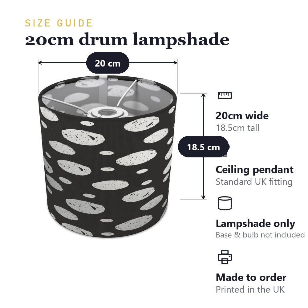 Silver Polkadot Pattern lampshade