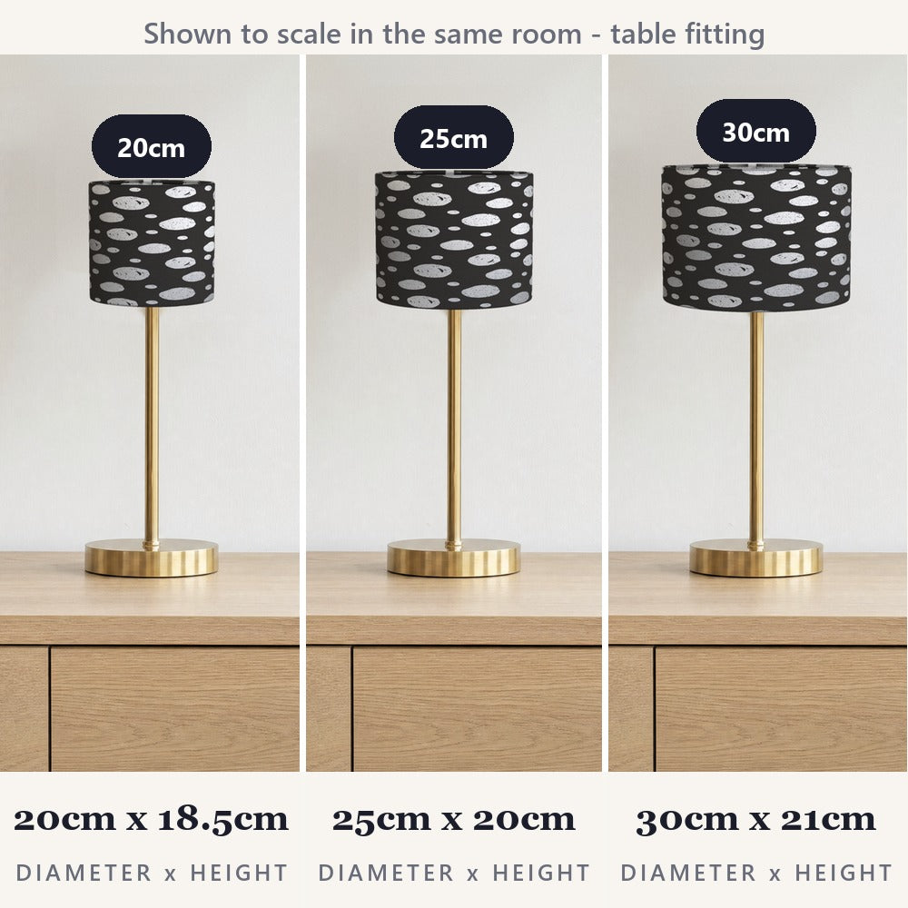 Silver Polkadot Pattern lampshade