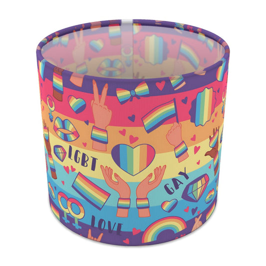 Vibrant Lgbt Rainbow Pride lampshade - 20cm Table