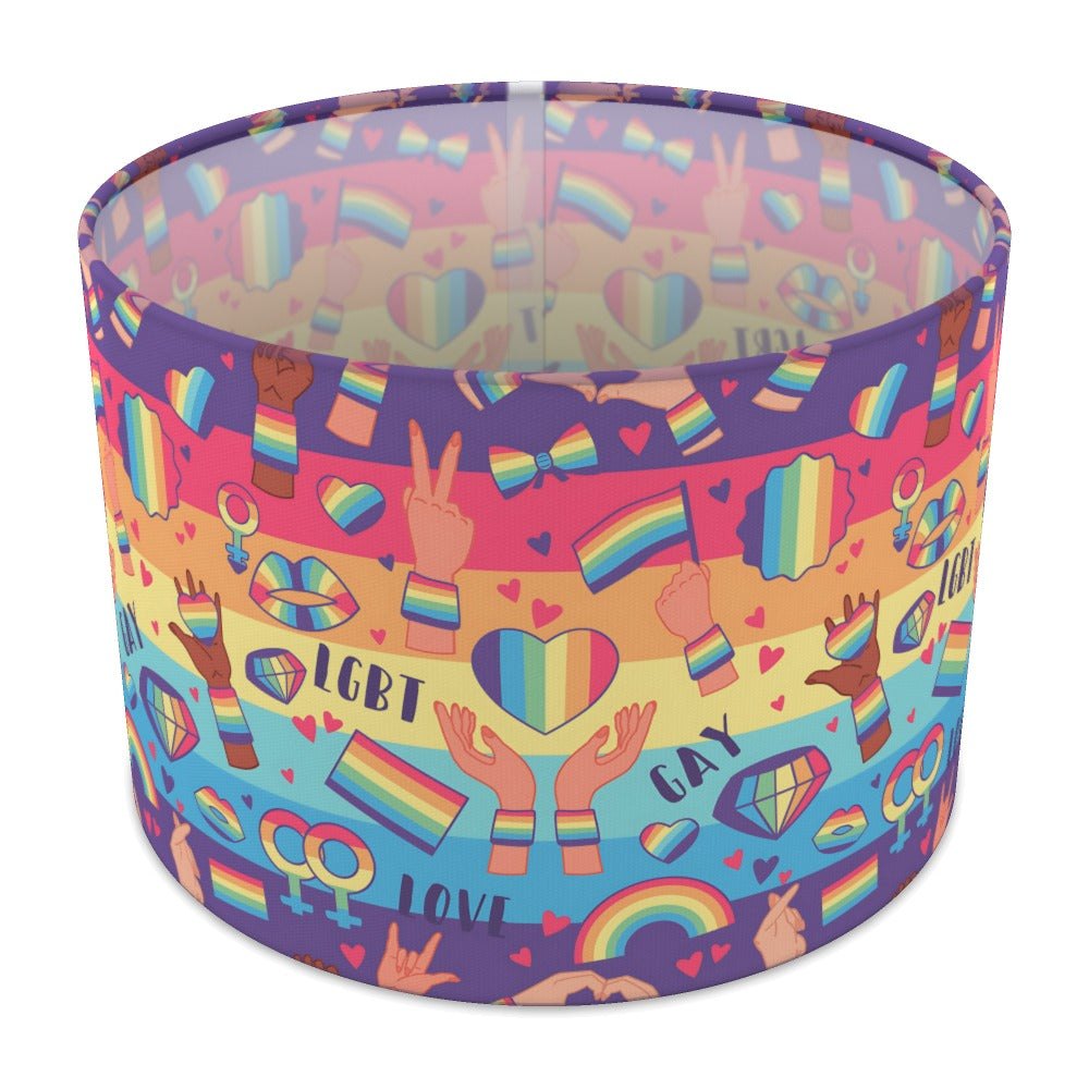 Vibrant Lgbt Rainbow Pride lampshade - 30cm Table