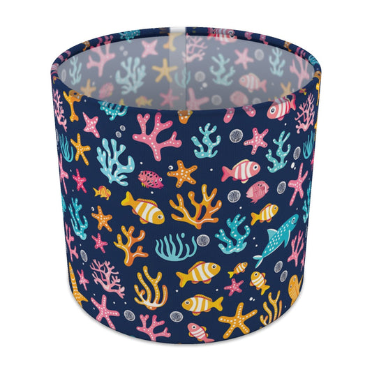 Fish Starfish Coral lampshade - 20cm Table
