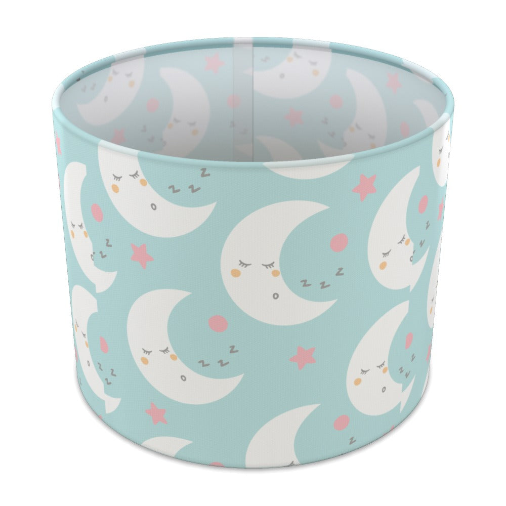 Cute Sleeping Moon and Pink Stars lampshade - 25cm Table