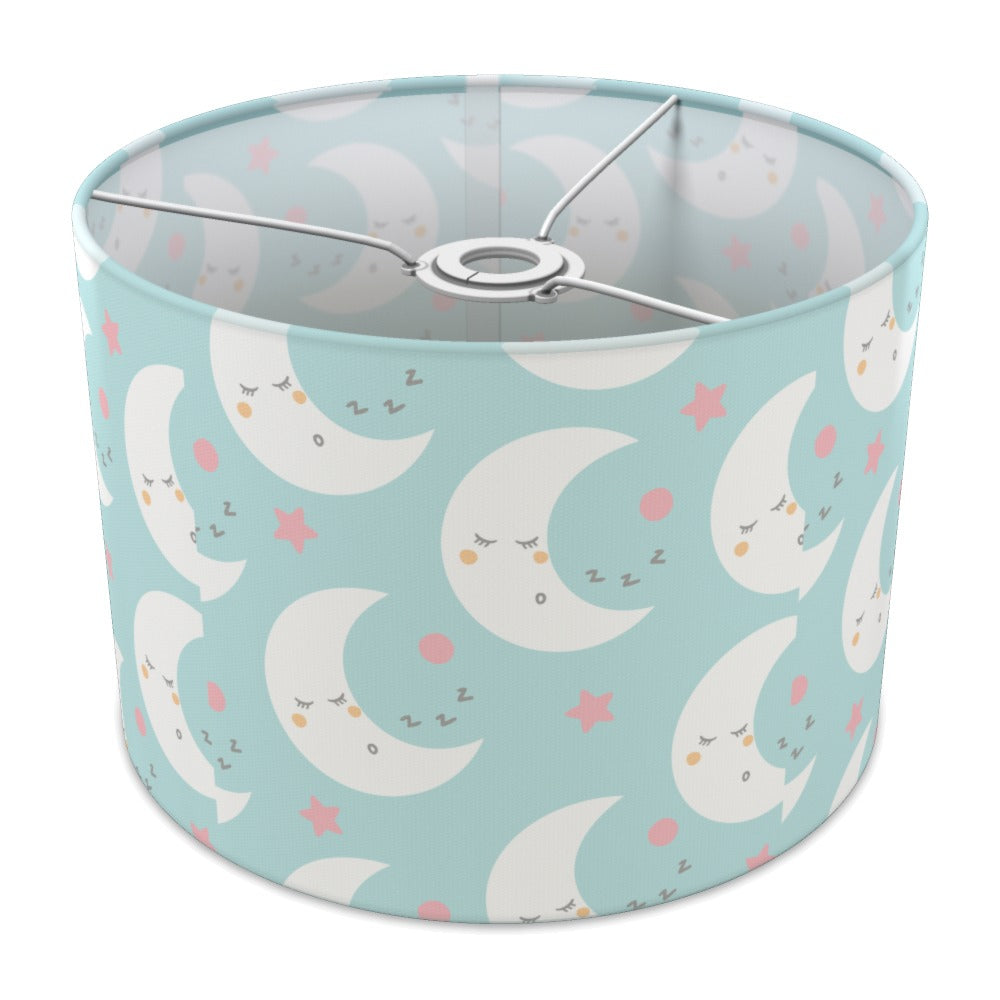 Cute Sleeping Moon and Pink Stars lampshade - 30cm Ceiling